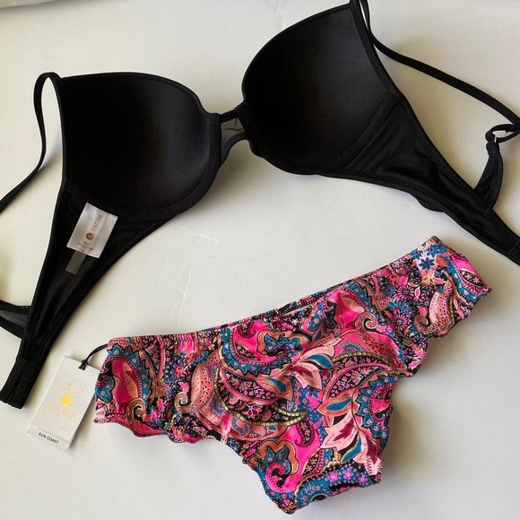 Shade & Shore New bikini 34C push up top/cheeky XS - Picture 5 of 10